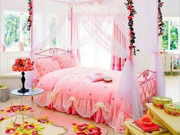 Phòng ngủ ngọt ngào với màu hồng