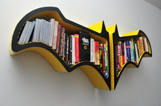 Lạ mắt với kệ sách treo tường hình Bat-man - Thiết kế - Nội thất - Ý tưởng - Trang trí - Kệ sách - Bat-man