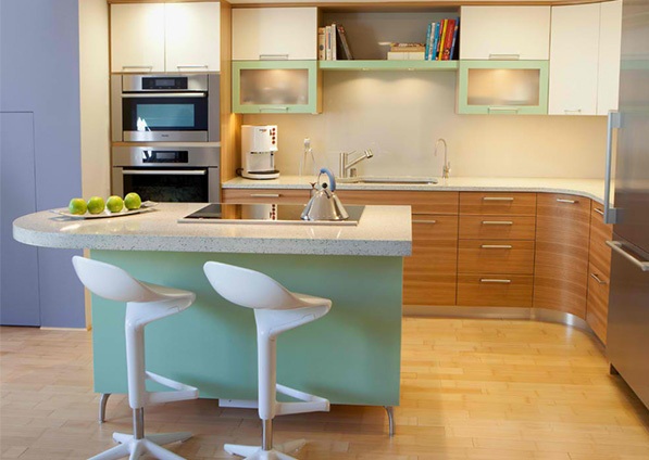 Nhà bếp xanh mát với sắc xanh lá cây - Thiết kế - Nhà bếp
