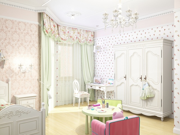ห้องนอนเด็กผู้หญิงสีชมพู-เขียว ตกแต่งในธีมเจ้าหญิง น่ารักสุด ๆ - ห้องเด็ก - เฟอร์นิเจอร์ - ตกแต่ง - ห้องนอนเด็ก - ห้องเด็กผู้หญิง - แต่งห้องเด็กสีหวาน