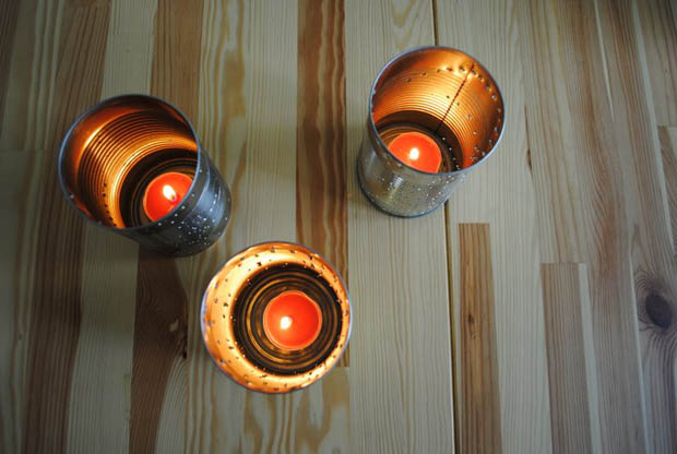 DIY โคมไฟ สร้างความโรแมนติก ด้วยไอเดียสุดประหยัด - DIY - งานประดิษฐ์ - โคมไฟ - กระป๋อง - DIY โคมไฟ - ประดิษฐ์โคมไฟ - งานฝีมือ