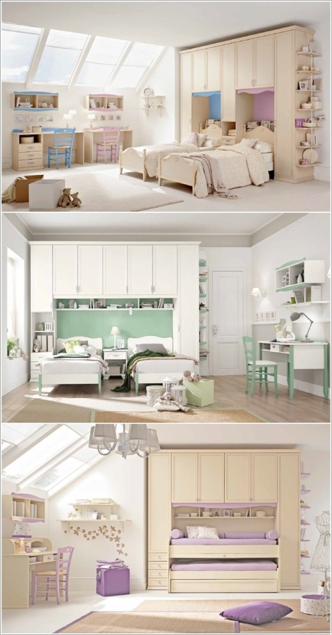 Giường đôi xinh xắn dành cho trẻ nhỏ - Giường đôi - Thiết kế - Nội thất - Giường - Phòng trẻ em