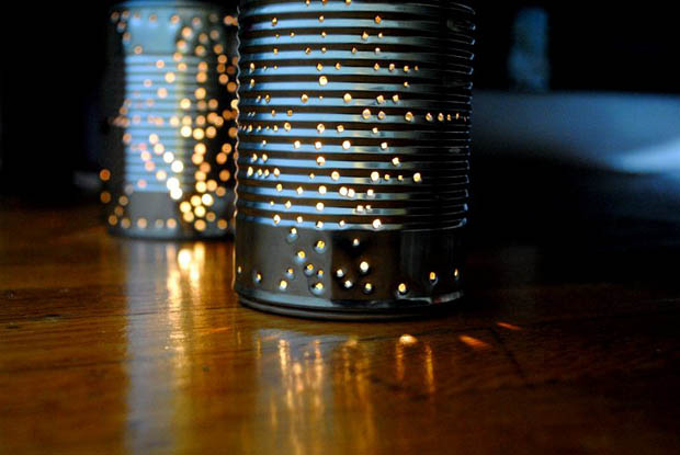 DIY โคมไฟ สร้างความโรแมนติก ด้วยไอเดียสุดประหยัด - DIY - งานประดิษฐ์ - โคมไฟ - กระป๋อง - DIY โคมไฟ - ประดิษฐ์โคมไฟ - งานฝีมือ