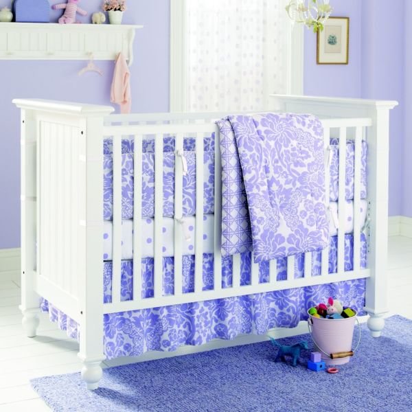 Ý tưởng mang sắc tím lavender vào phòng trẻ sơ sinh