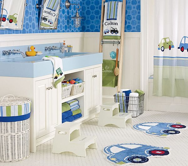 Thiết kế phòng tắm cho bé với màu xanh biển - Ý tưởng - Thiết kế - Nội thất - Phòng tắm