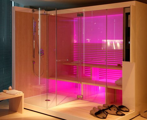 Duravit Inipi Sauna - new modern designer sauna with shower