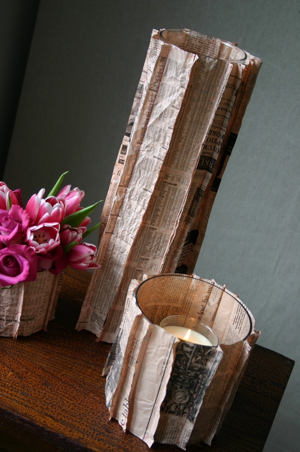 Lọ Hoa Bọc Giấy Báo Đơn Giản Đẹp Mắt - Lọ hoa - DIY - Trang trí - Ý tưởng - Mẹo và Sáng kiến