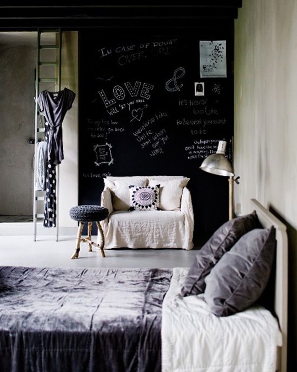 แต่งห้องนอนด้วยกระดานดำ จะสวย ชิคขนาดไหนต้องชม - ตกแต่งบ้าน - แต่งบ้าน - ไอเดียแต่งบ้าน - ไอเดีย - ของแต่งบ้าน - ออกแบบ - ตกแต่ง - ห้องนอน - การออกแบบ - ไอเดียเก๋ - เทรนด์การออกแบบ - สี