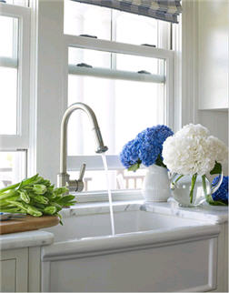 A Blue Kitchen on Fire Island - Kitchen - Design