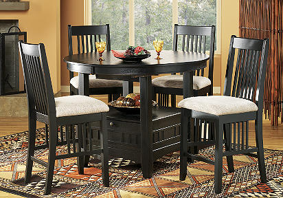Artesia Black 5 Pc Bistro - Rooms To Go - Dining Set