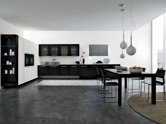 Inspirational Black And White Kitchen Designs - Kitchen
