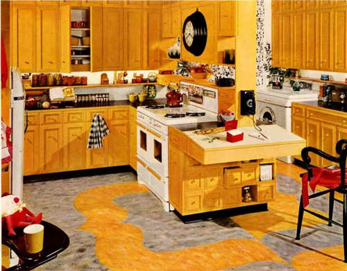 ครัวย้อนยุค - ไอเดีย - ของแต่งบ้าน - การออกแบบ - ห้องครัว - ห้องครัวสไตล์เรโทร