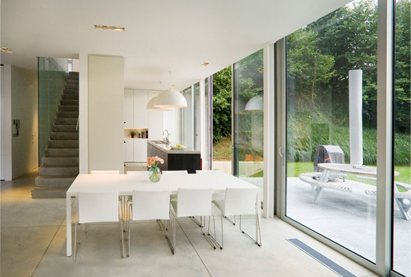 Great Indoor/Outdoor Feel From Kitchens With Glass Walls - Kitchen - Outdoor - Garden