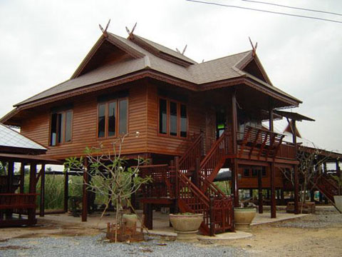 แบบบ้านทรงไทย งดงาม ใต้ถุนสูง เหมาะกับสภาพอากาศเมืองร้อน - แบบบ้านสวย - บ้านทรงไทย - แบบบ้านทรงไทย - บ้านยกสูง - ใต้ถุนสูง