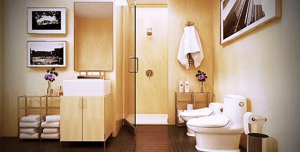 Phòng tắm gọn đẹp hơn với tủ đựng đồ - Nội thất - Ý tưởng - Phòng tắm