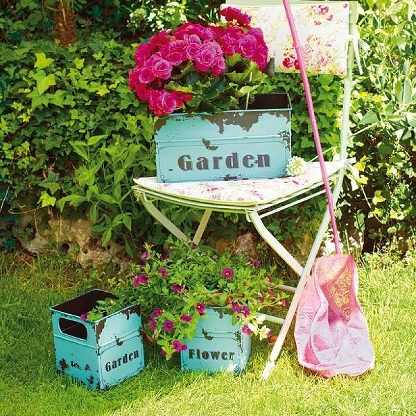 Vintage Garden Pots - สวนสวย - จัดสวน