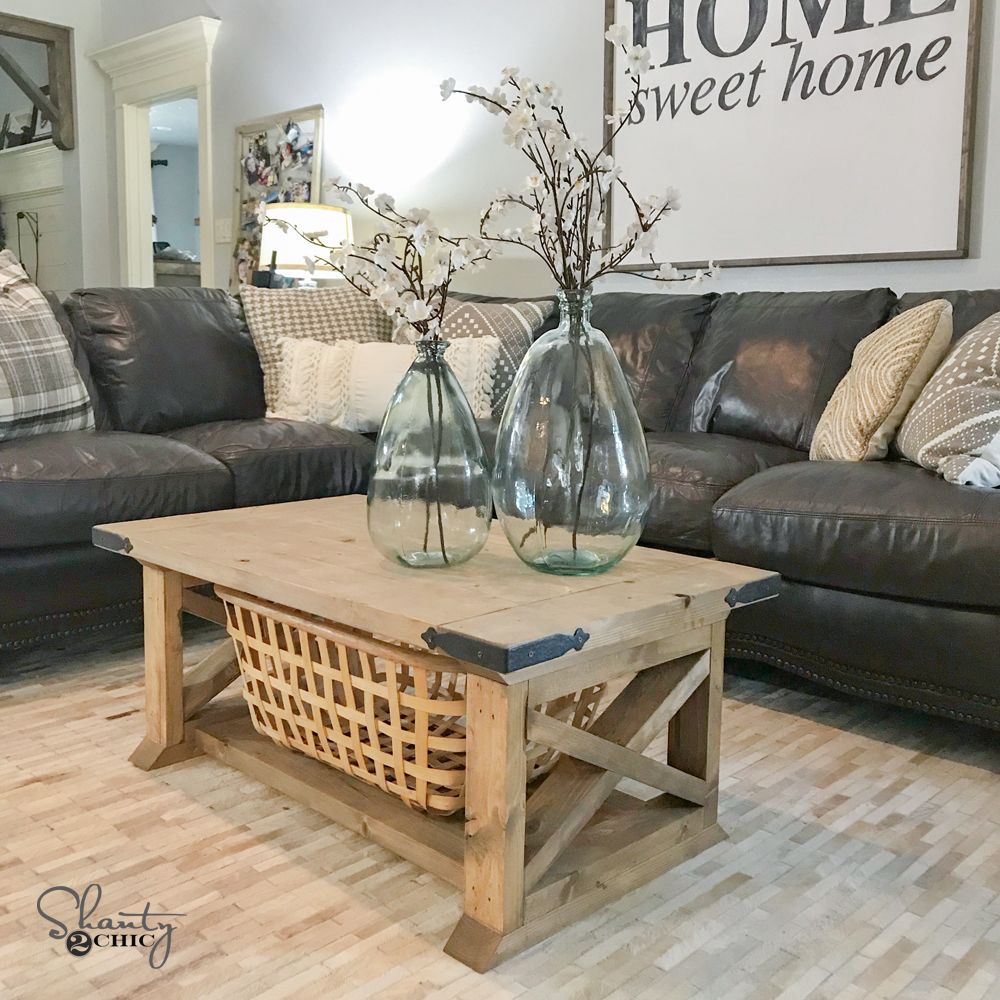 20 DIY Farmhouse Coffee Tables For Cozy Living Rooms - Decor Report